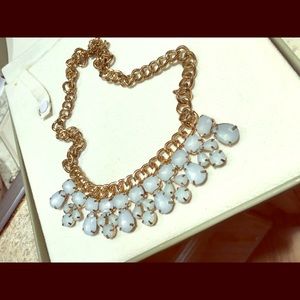 Blue opal color  crystal necklace